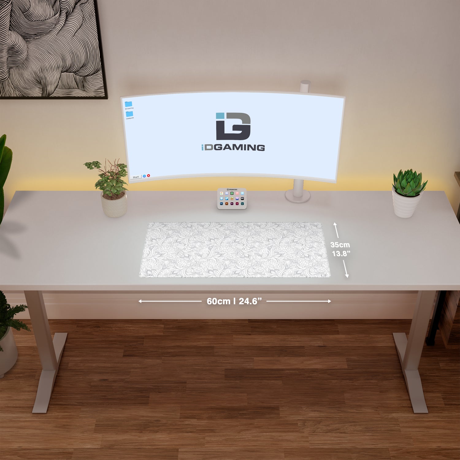 Florale - Tappeto da gioco bianco