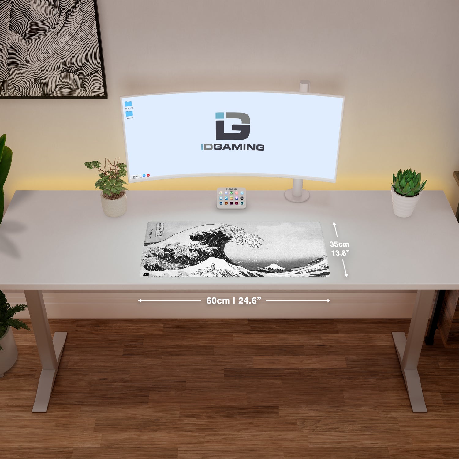 Tappetino da gioco Hokusai Wave mono