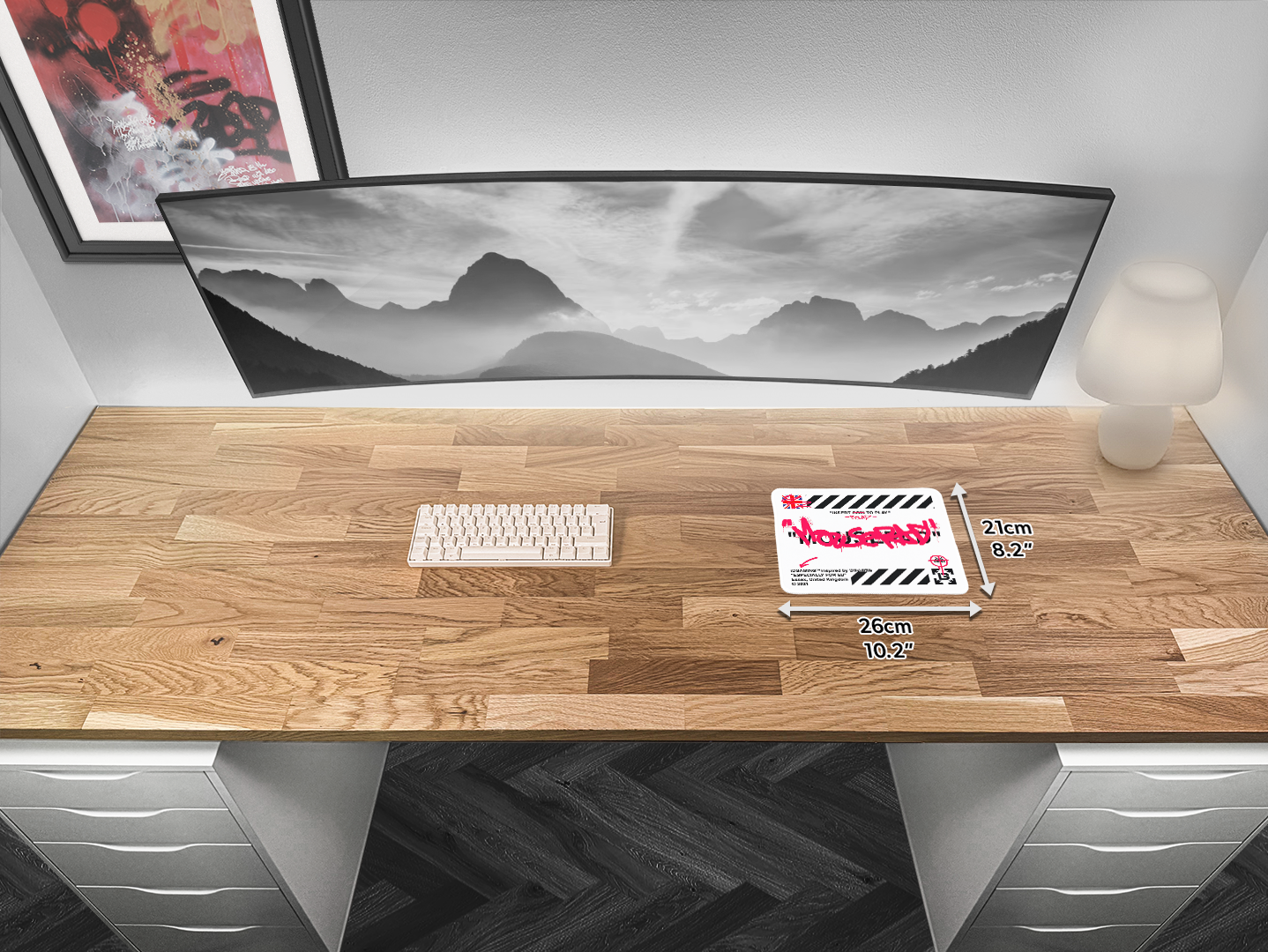 Graffiti Mousepad White