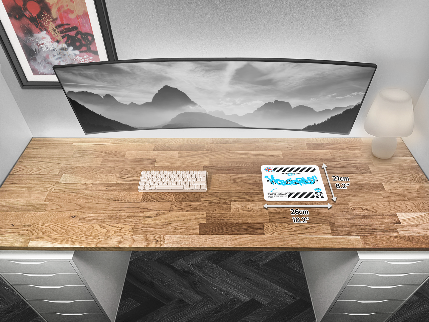 Graffiti Mousepad White