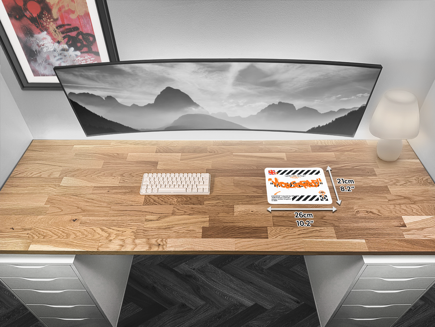 Graffiti Mousepad White