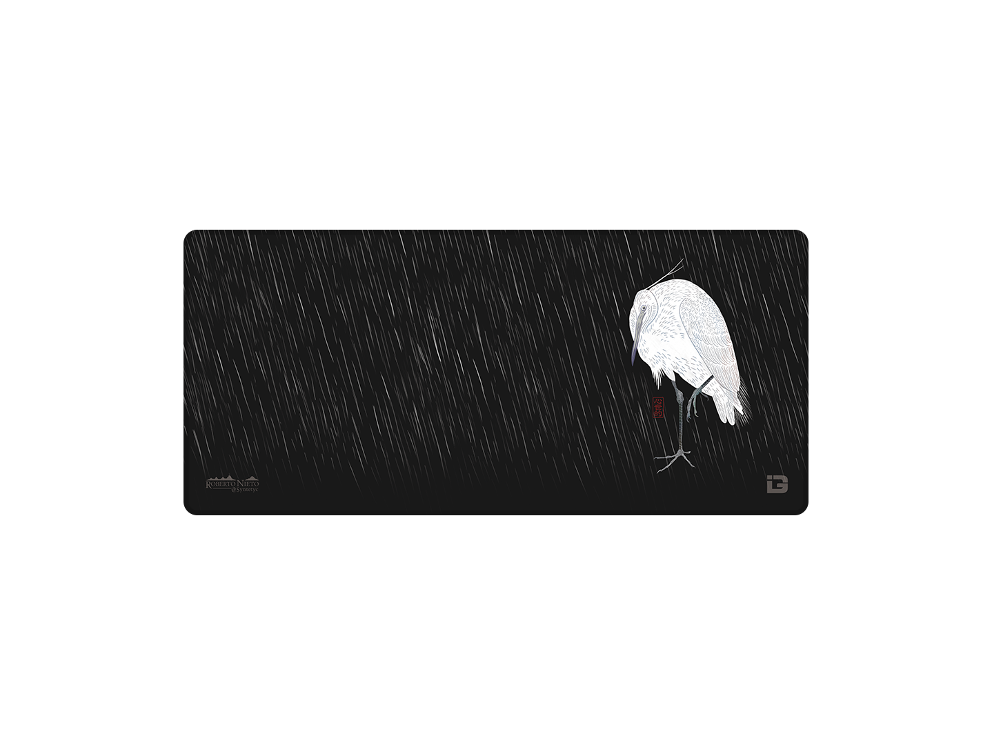 Egret In The Rain