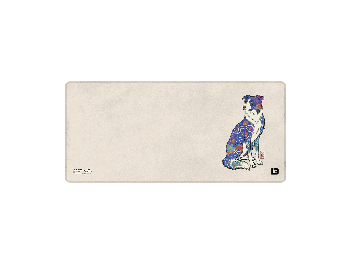 Floral Border Collie