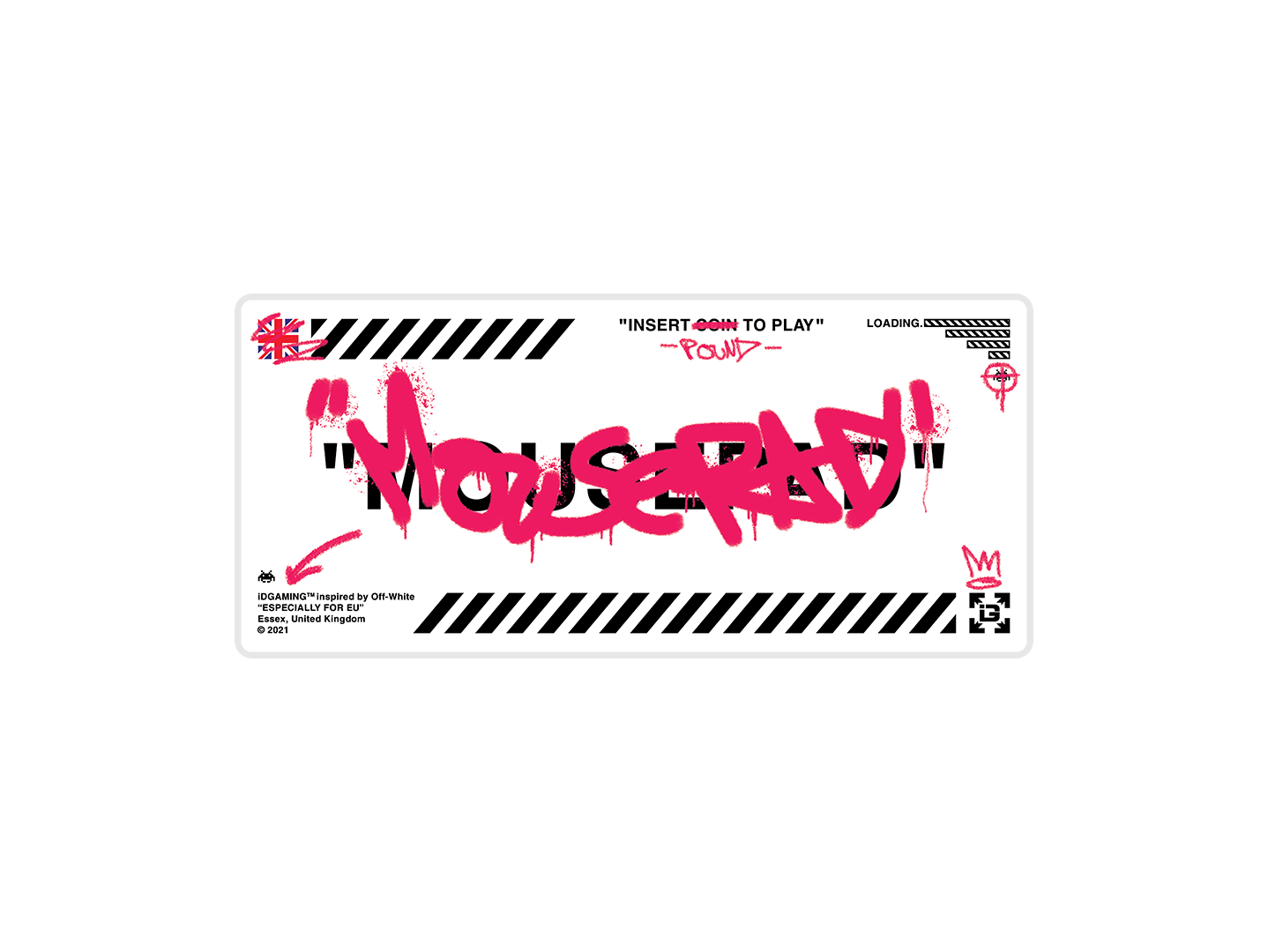 Graffiti Mousepad White