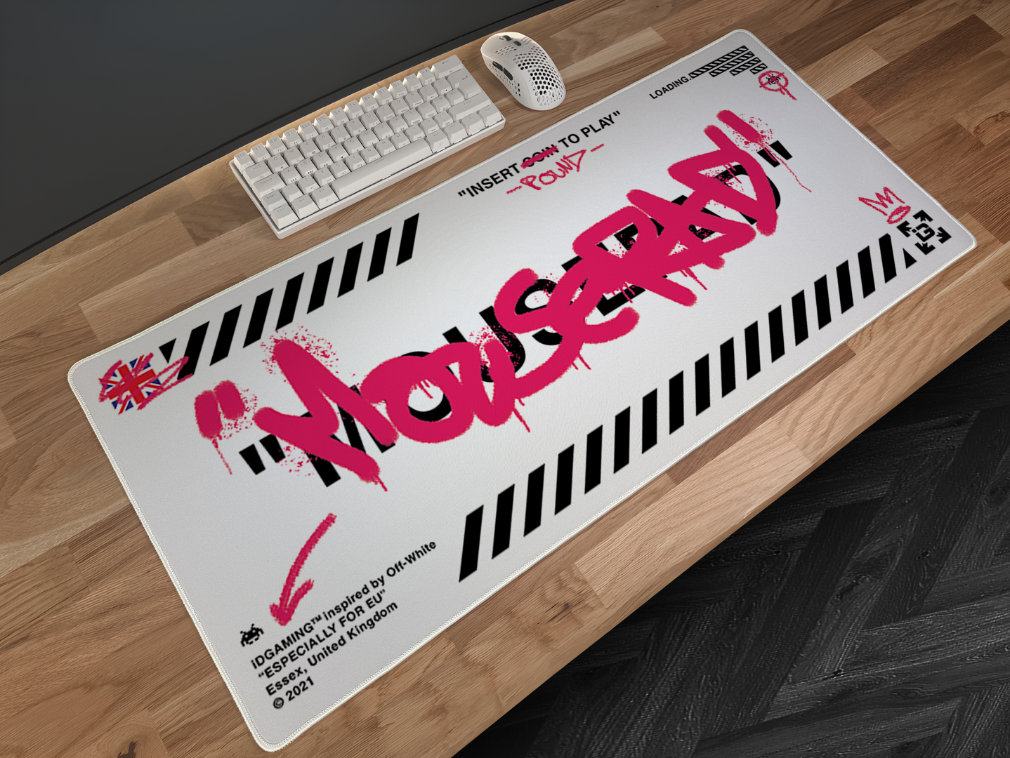 Graffiti Mousepad White