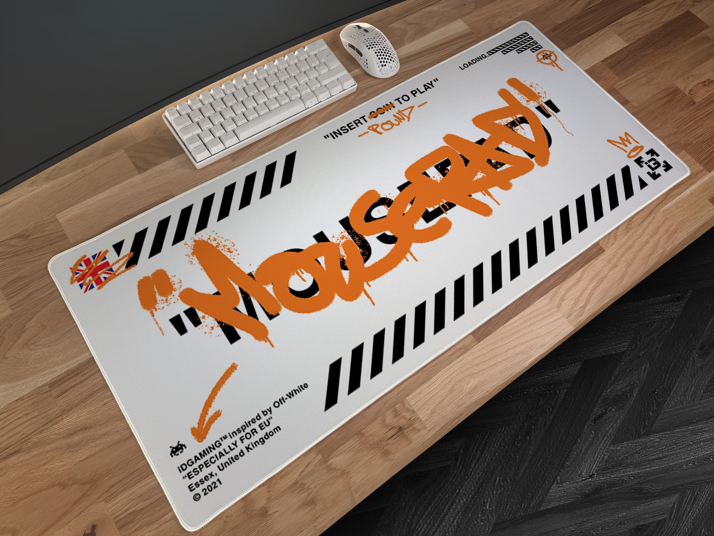 Graffiti Mousepad White