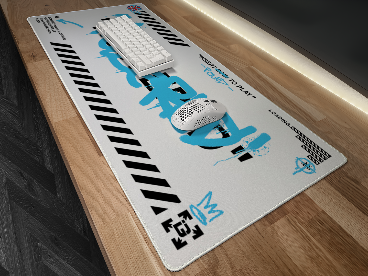 Graffiti Mousepad White