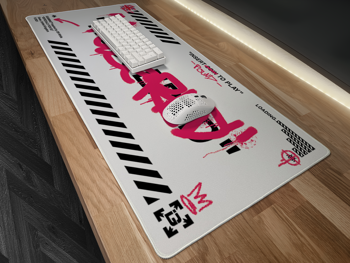 Graffiti Mousepad White