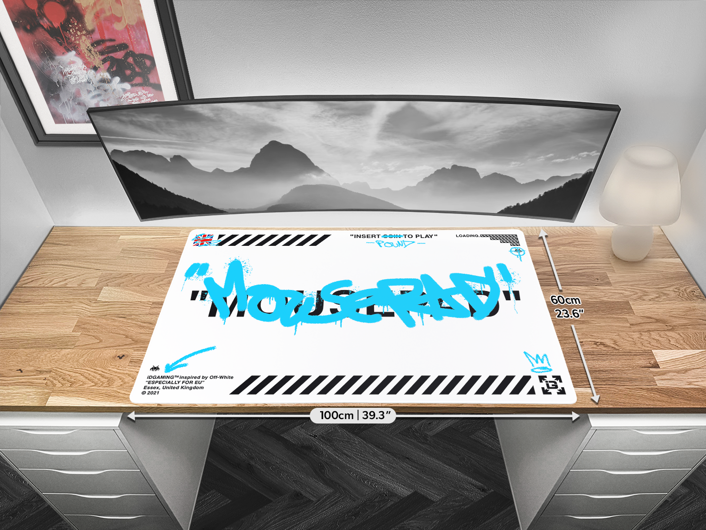 Graffiti Mousepad White