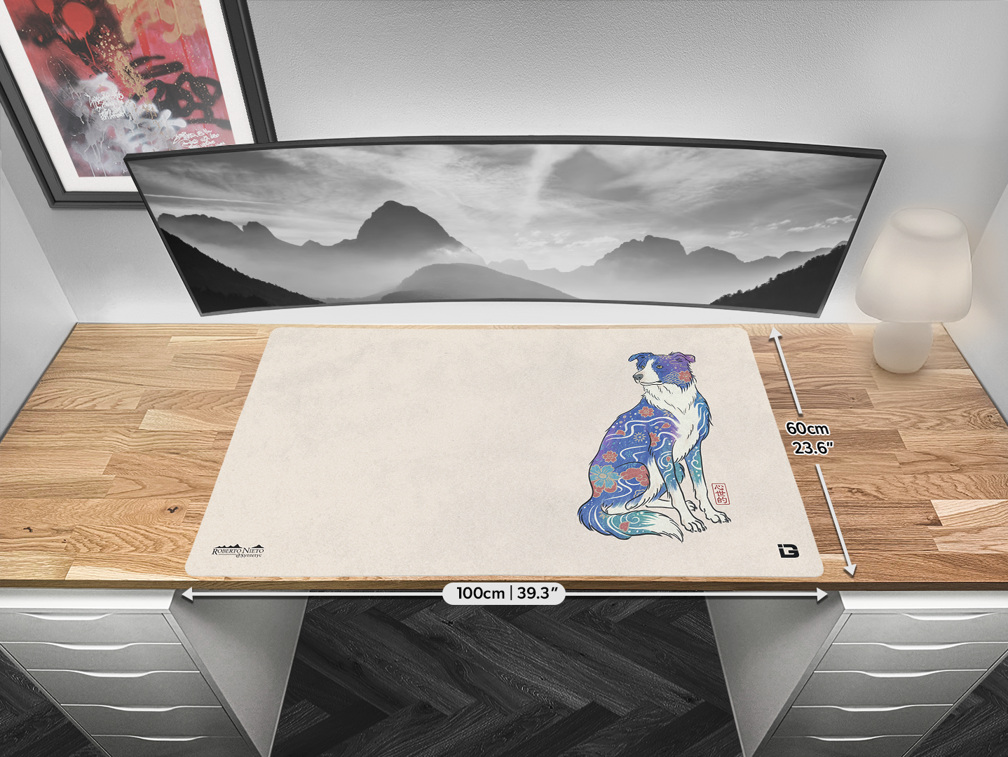 Floral Border Collie