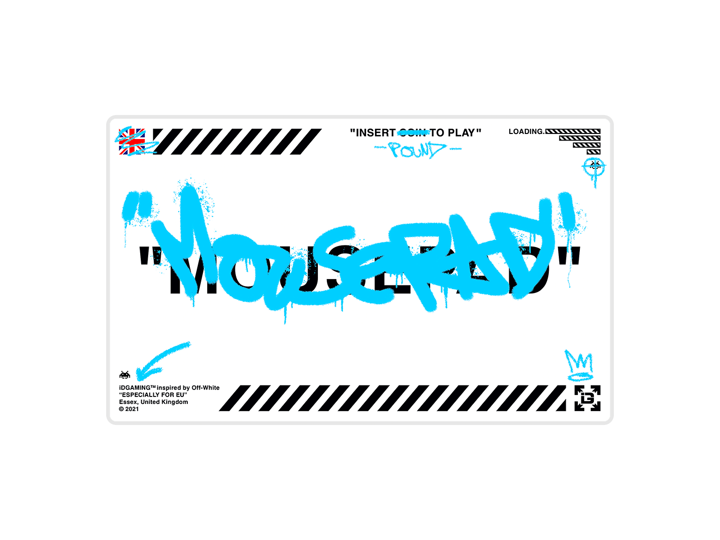 Graffiti Mousepad White