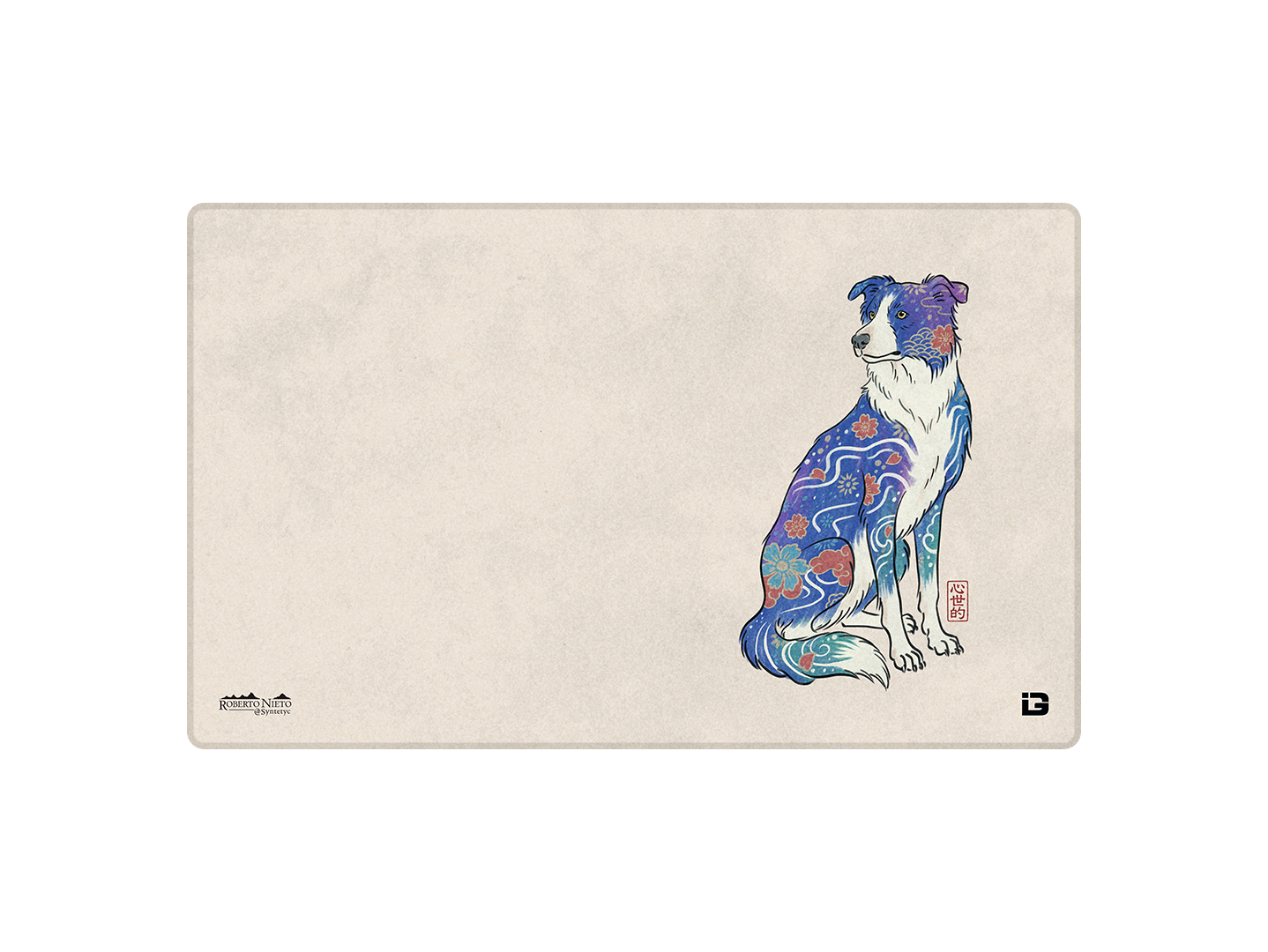 Floral Border Collie