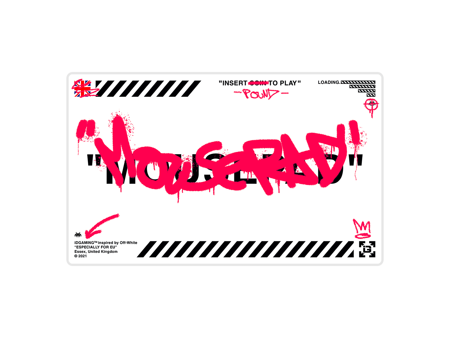 Graffiti Mousepad White