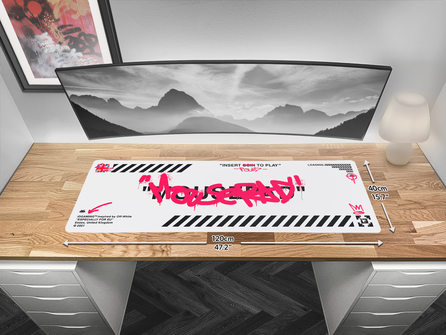 Graffiti Mousepad White