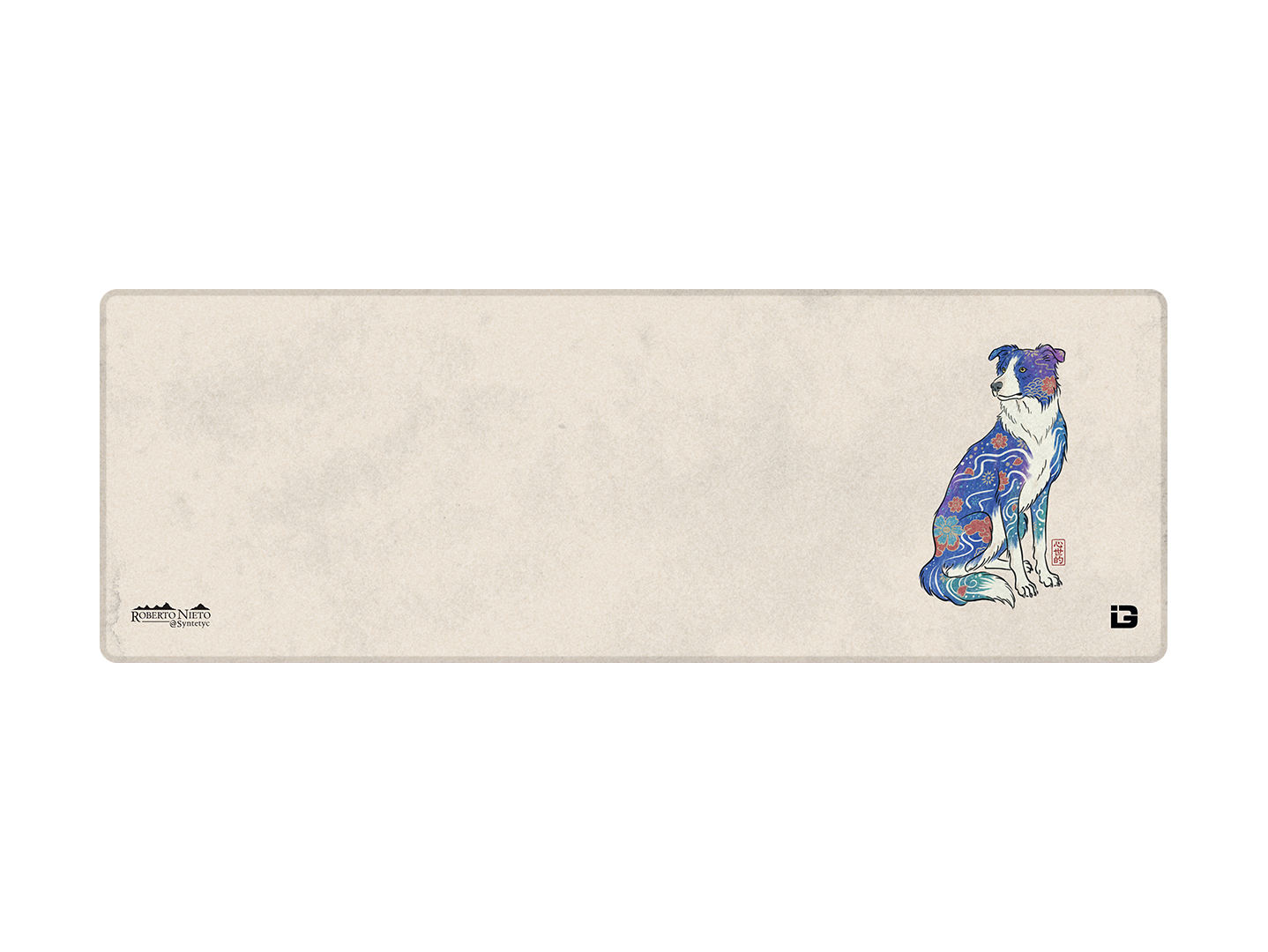 Floral Border Collie