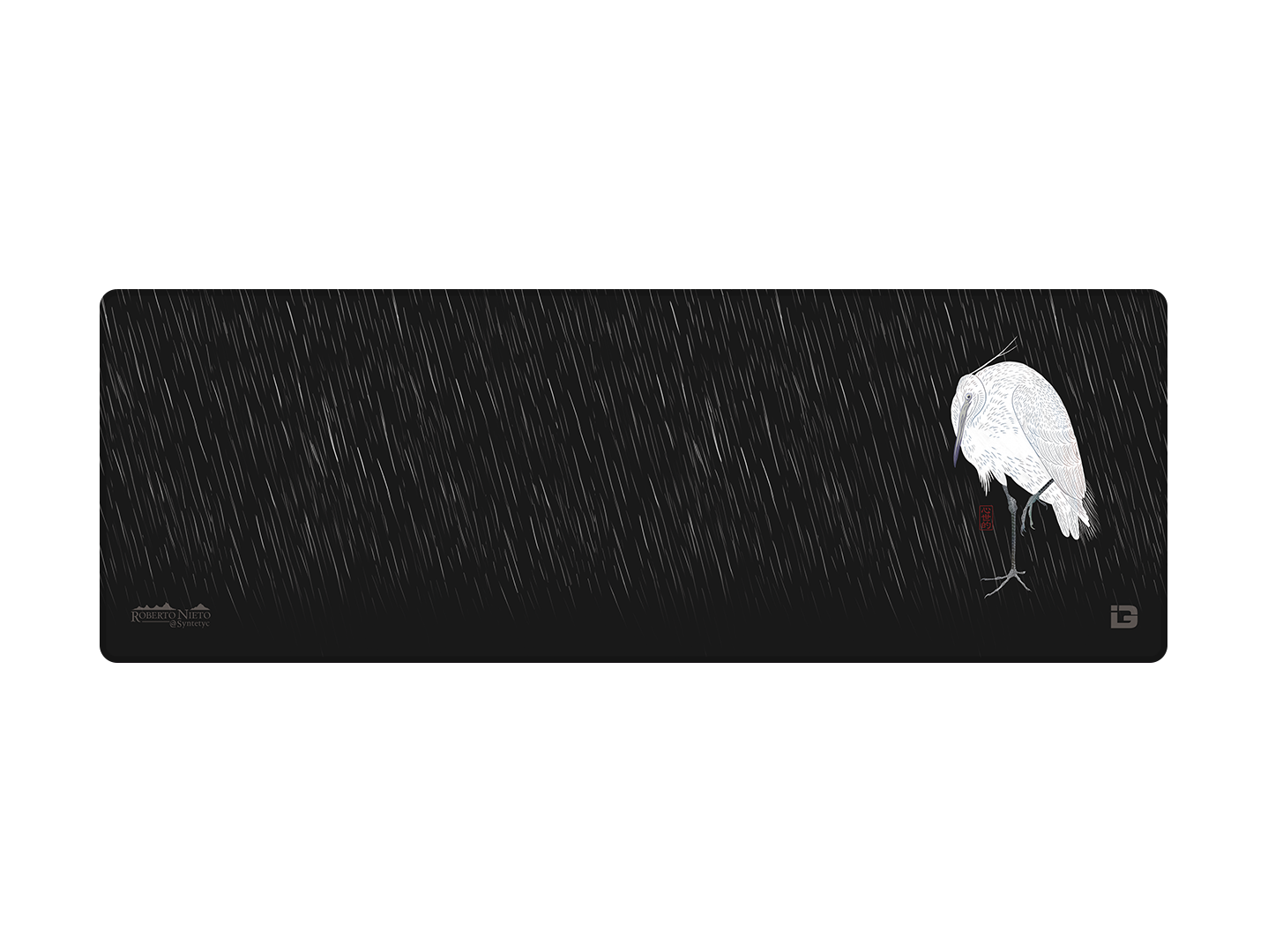Egret In The Rain