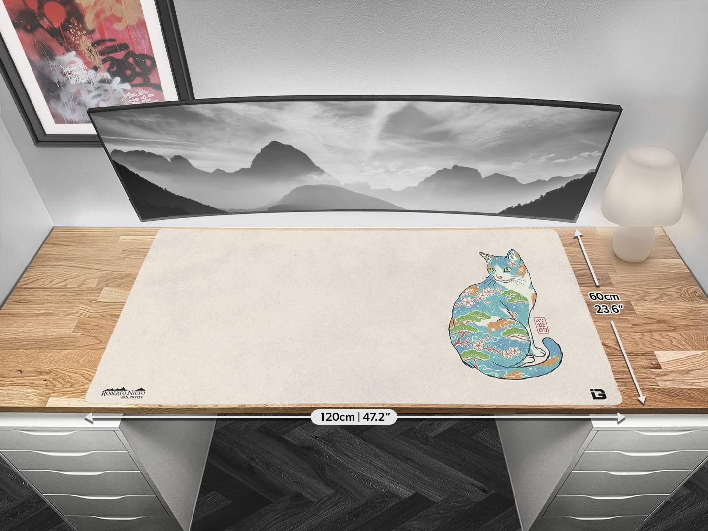 Ukiyo Blue Cat