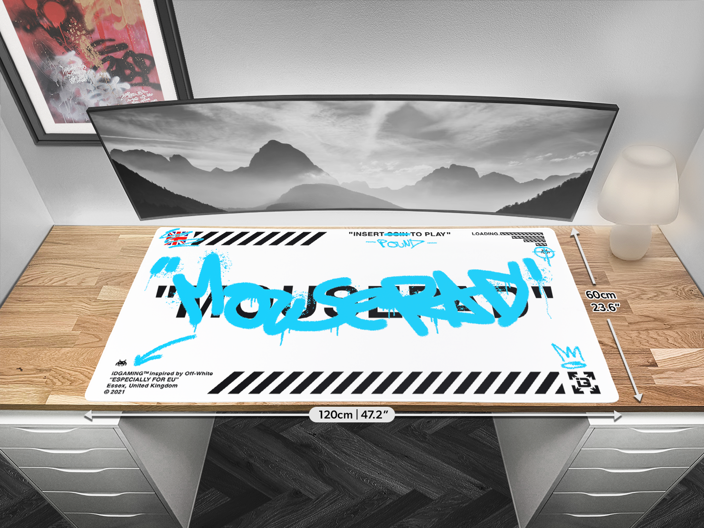 Graffiti Mousepad White