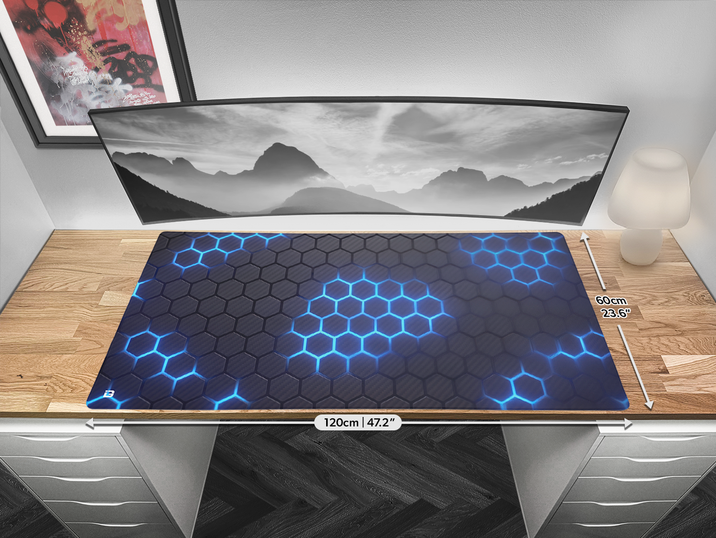Hex Grid Blue
