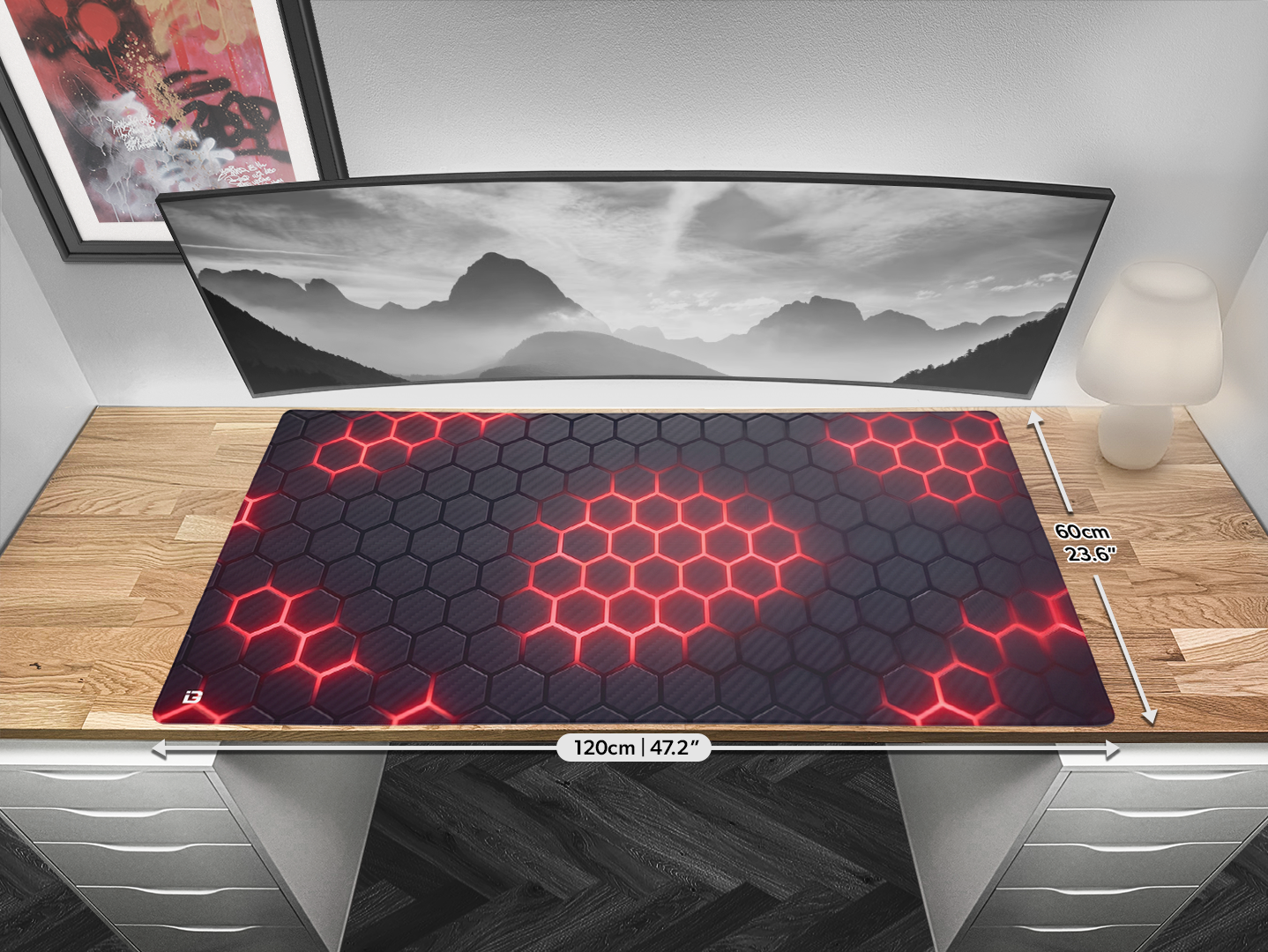 Hex Grid Red