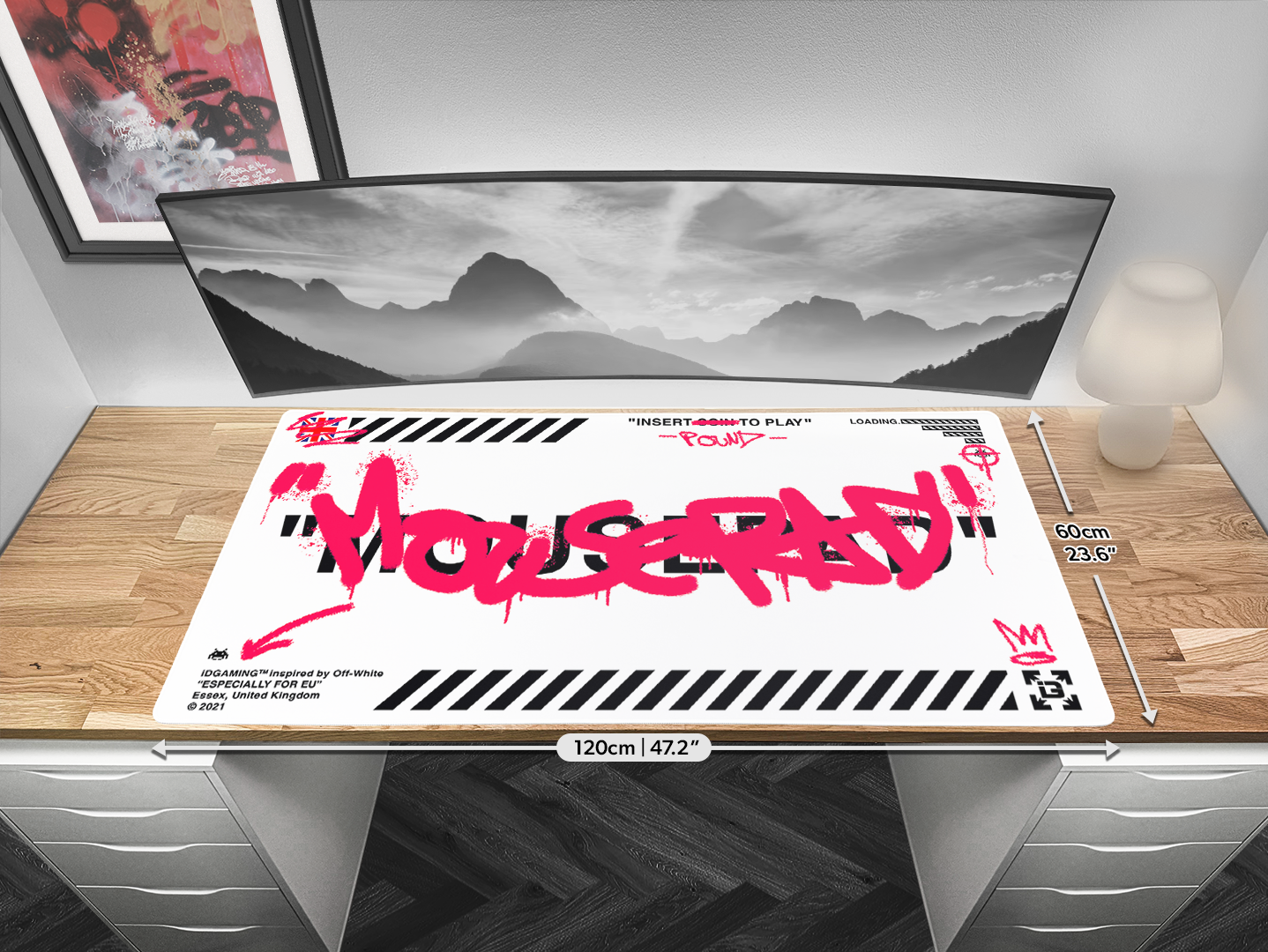 Graffiti Mousepad White