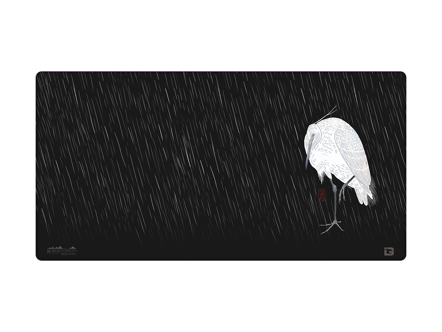 Egret In The Rain