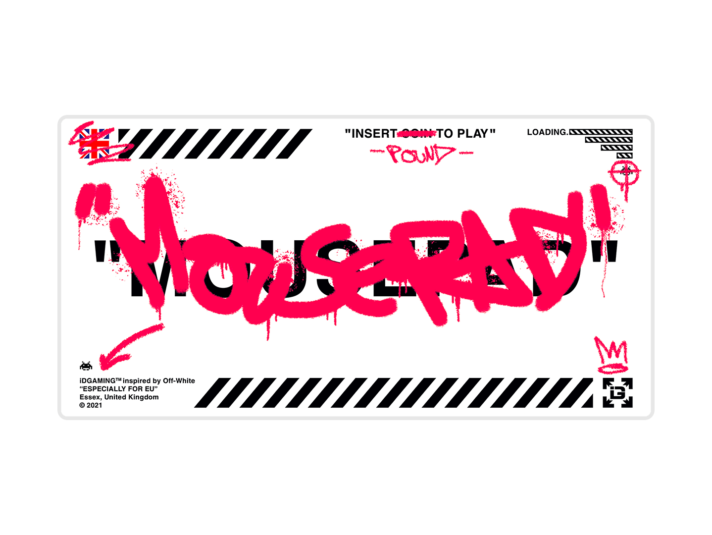 Graffiti Mousepad White