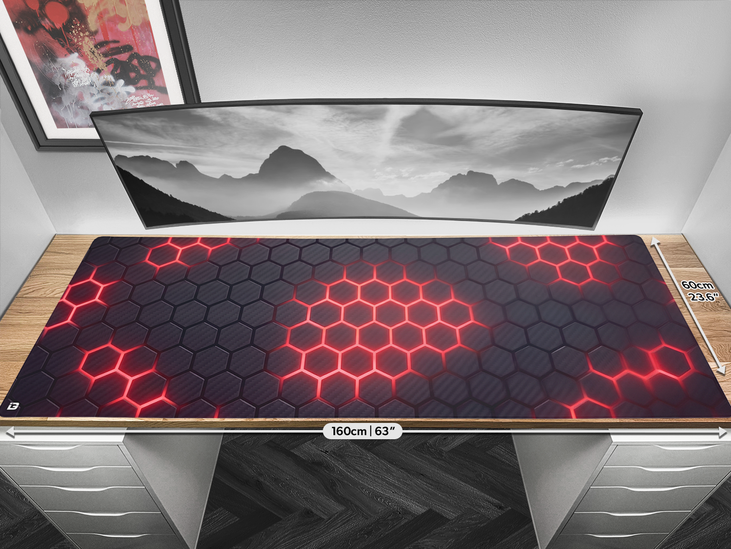 Hex Grid Red