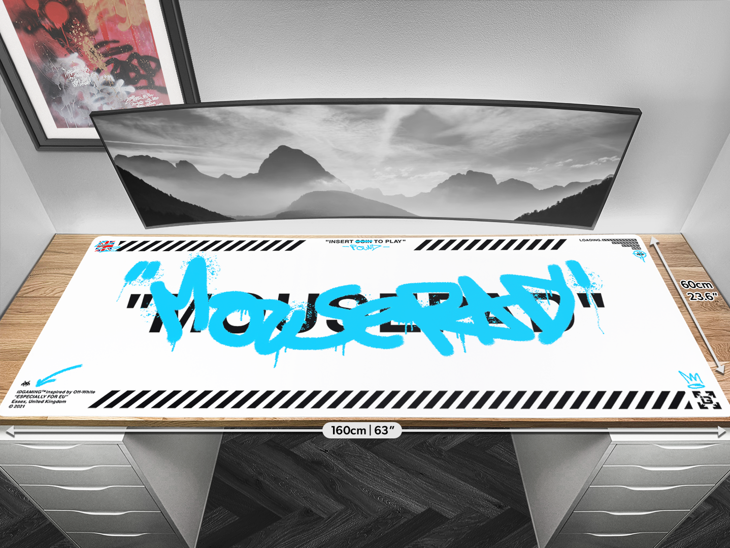 Graffiti Mousepad White