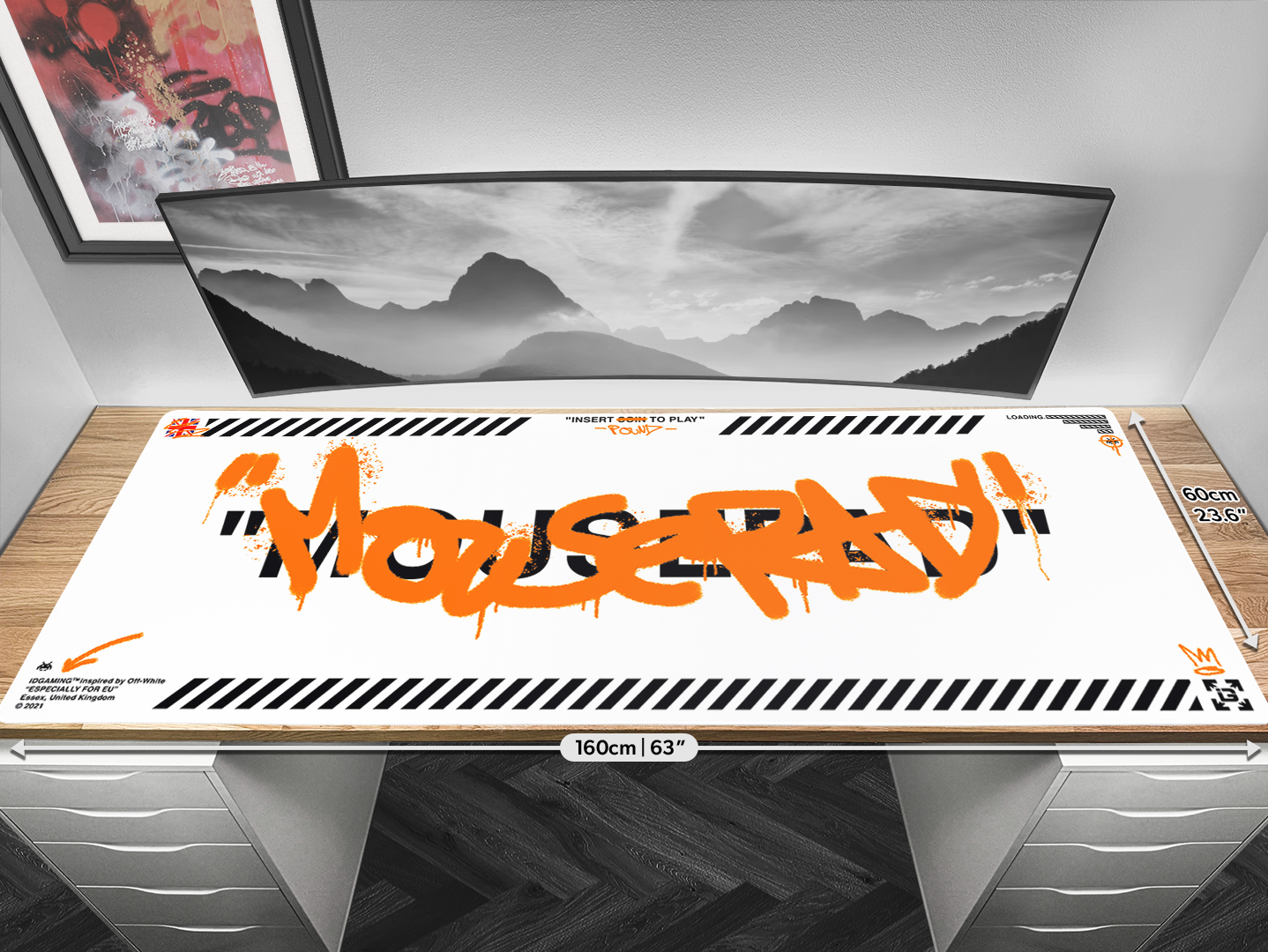 Graffiti Mousepad White