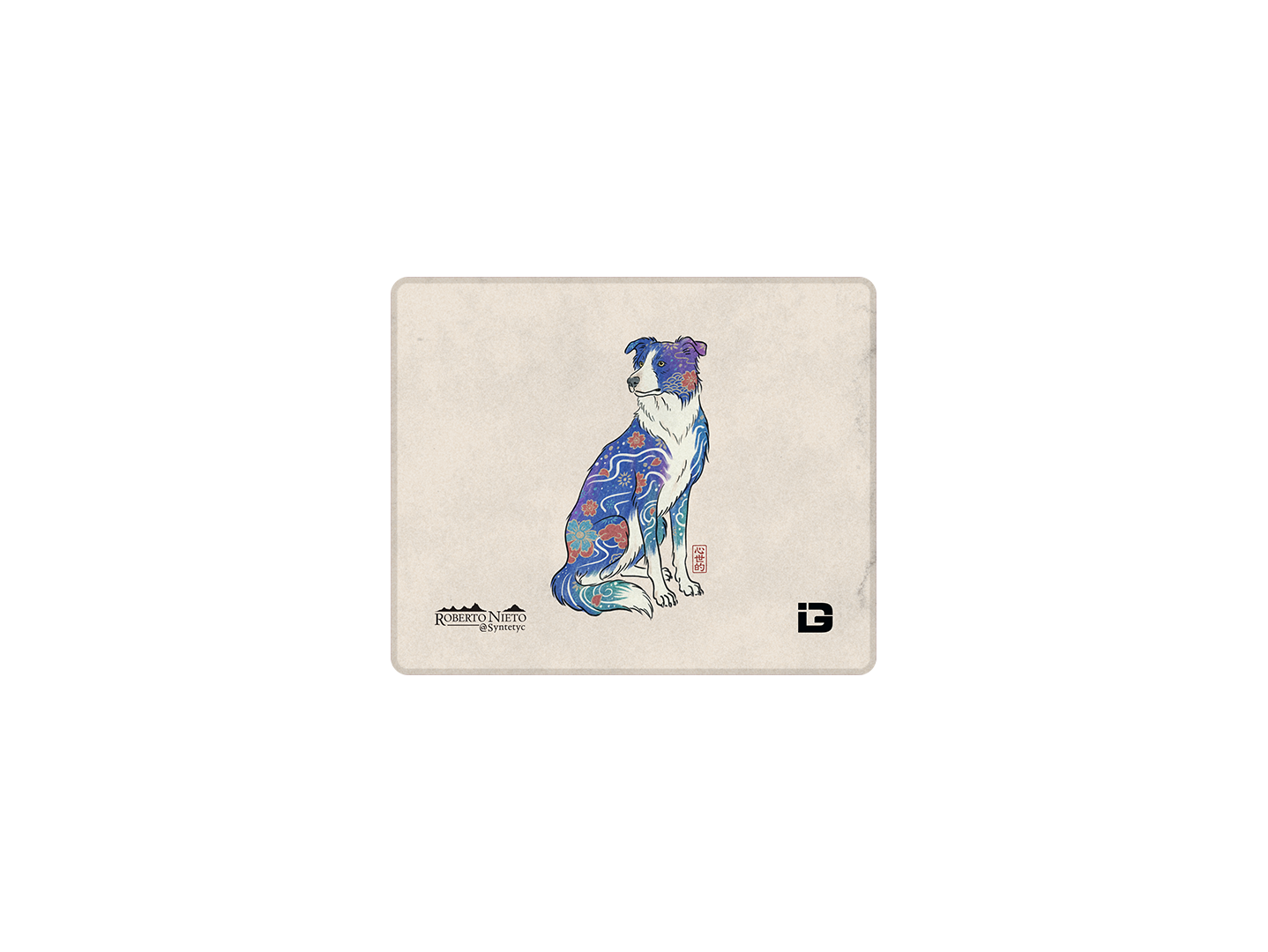 Floral Border Collie
