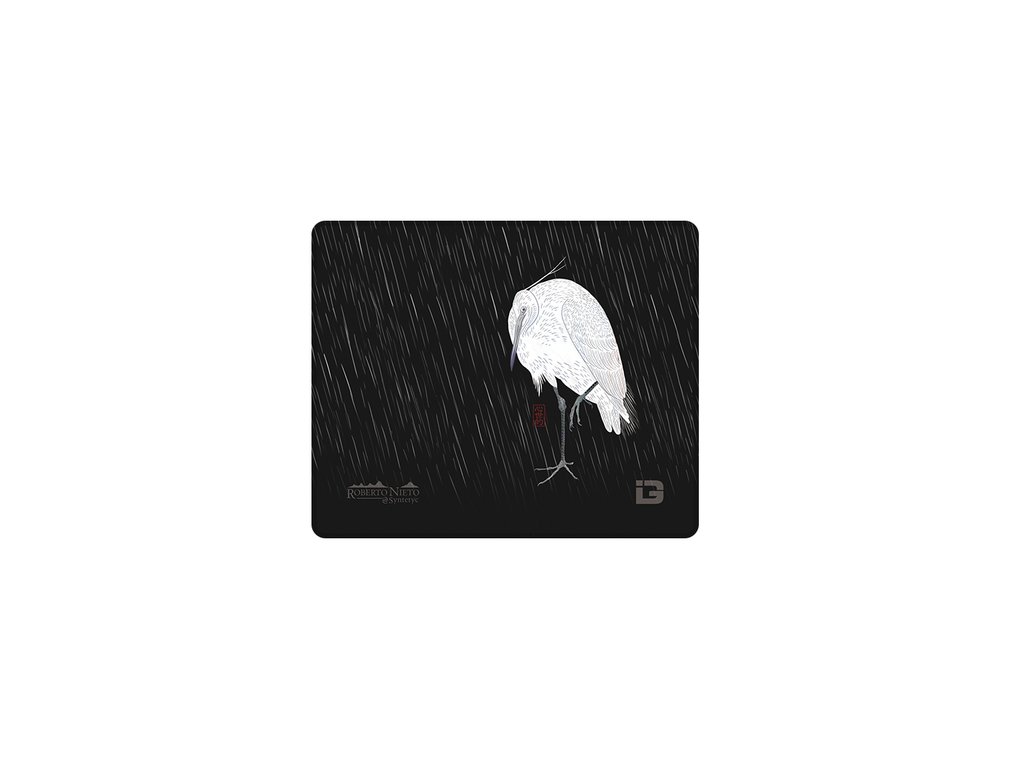 Egret In The Rain