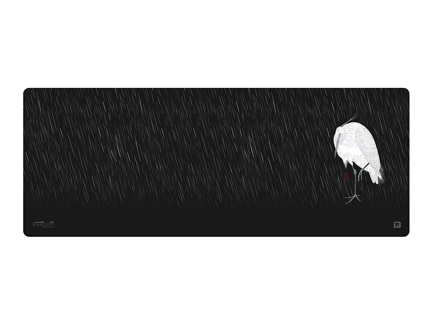 Egret In The Rain