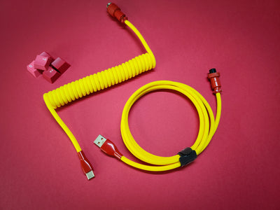 Saffron Yellow Coiled Aviator Cable
