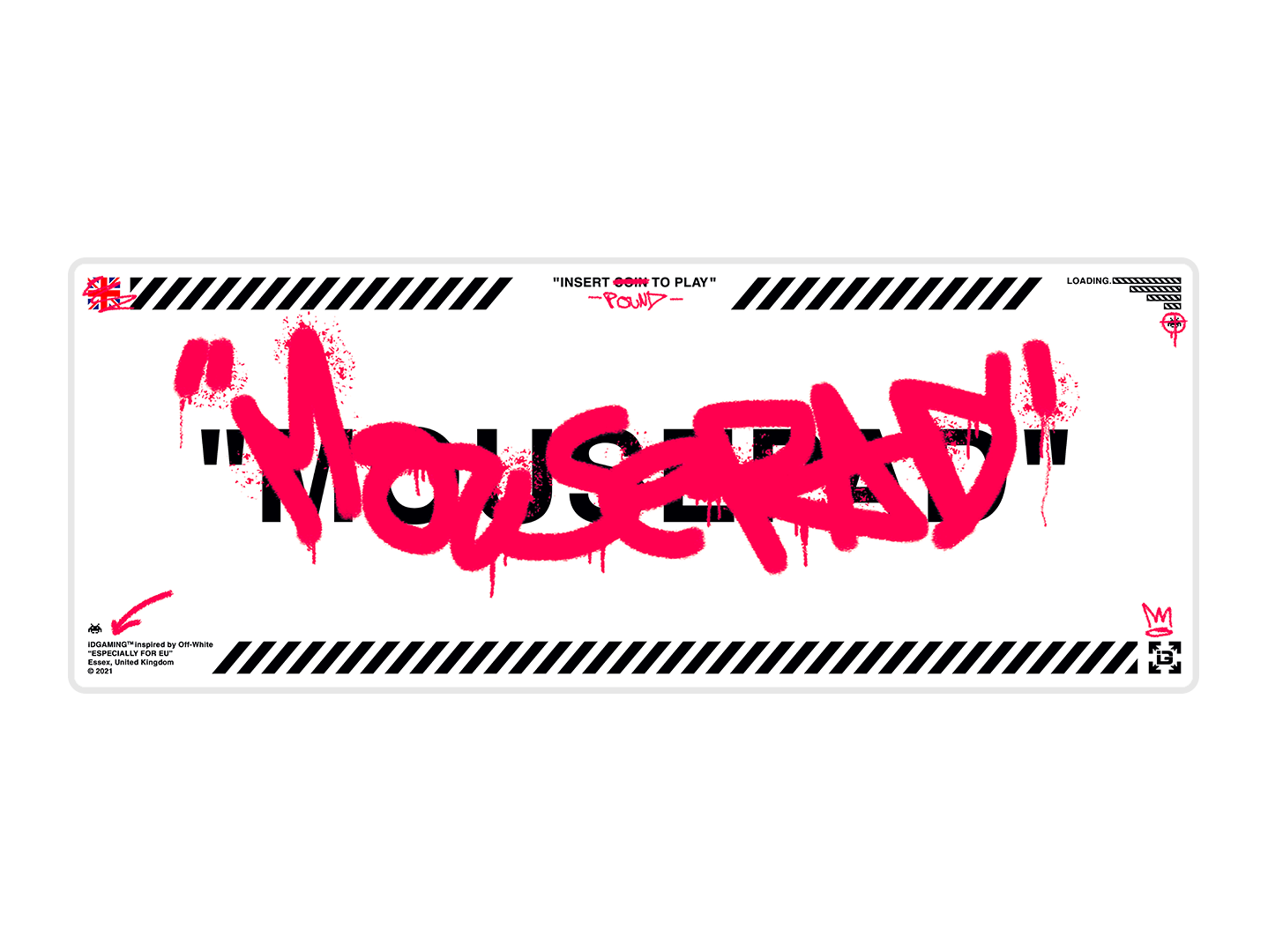 Graffiti Mousepad White