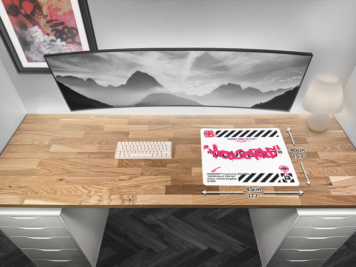 Graffiti Mousepad White