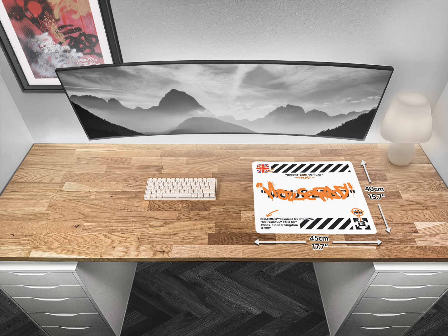 Graffiti Mousepad White