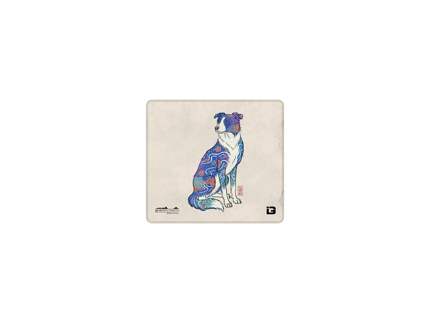 Floral Border Collie