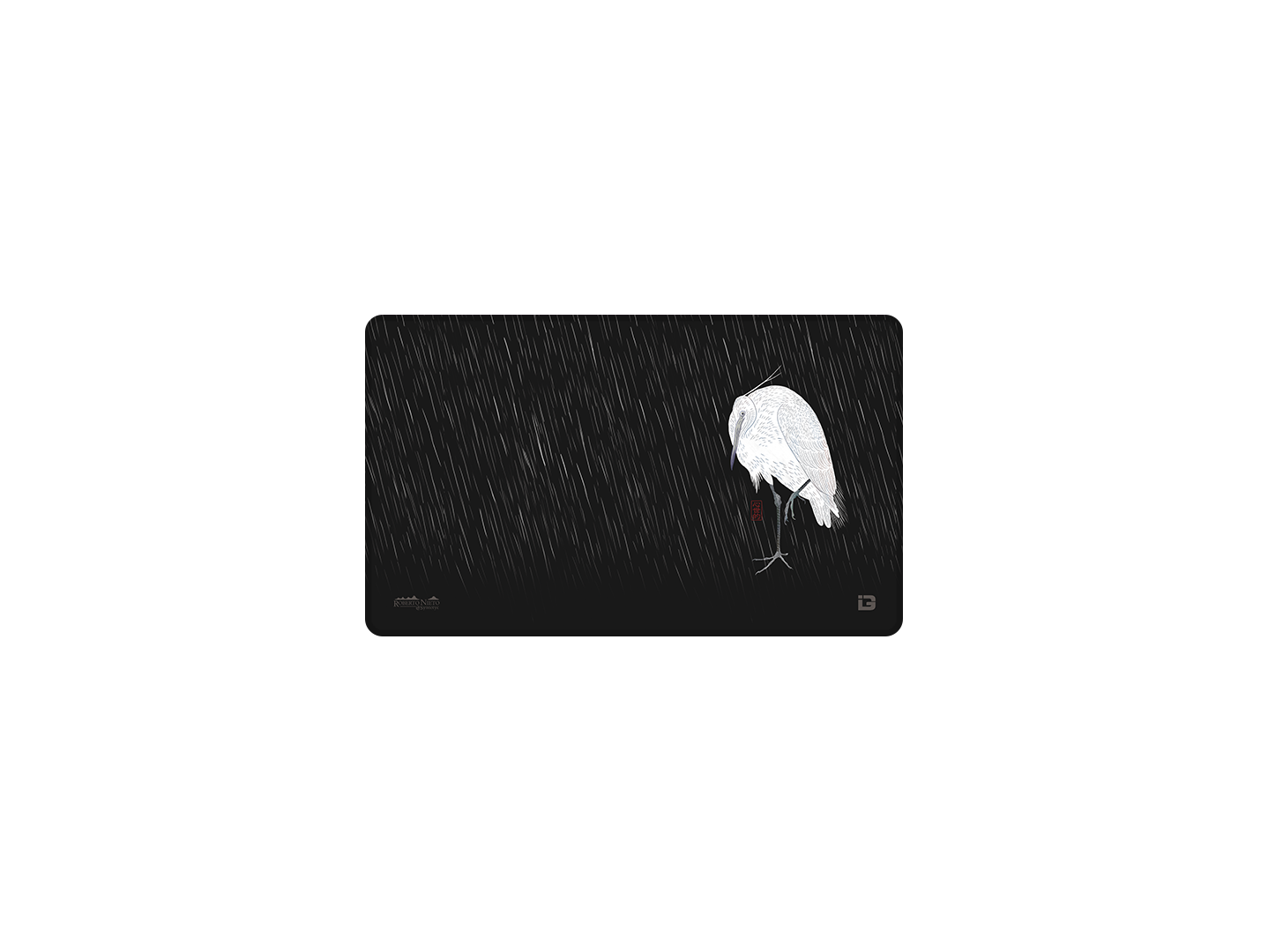 Egret In The Rain