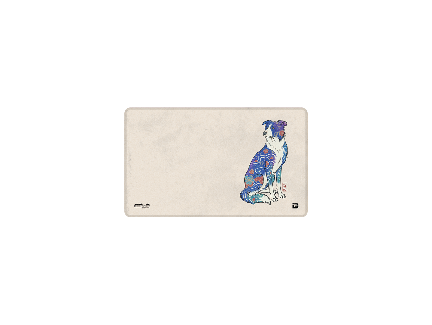 Floral Border Collie