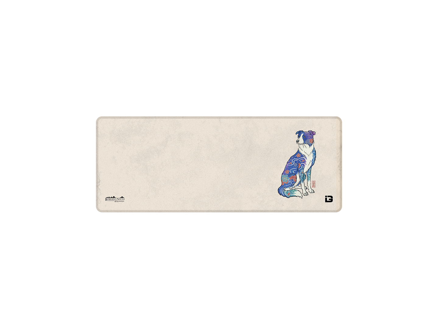 Floral Border Collie