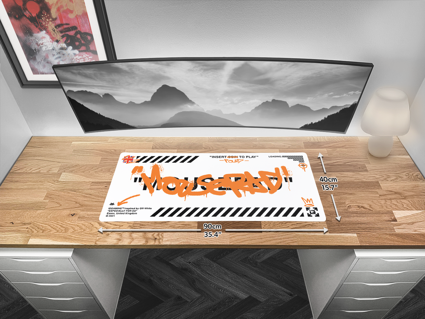 Graffiti Mousepad White