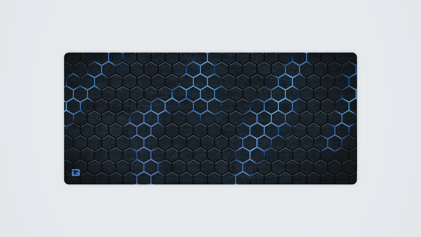 Hexagon Grid Blue