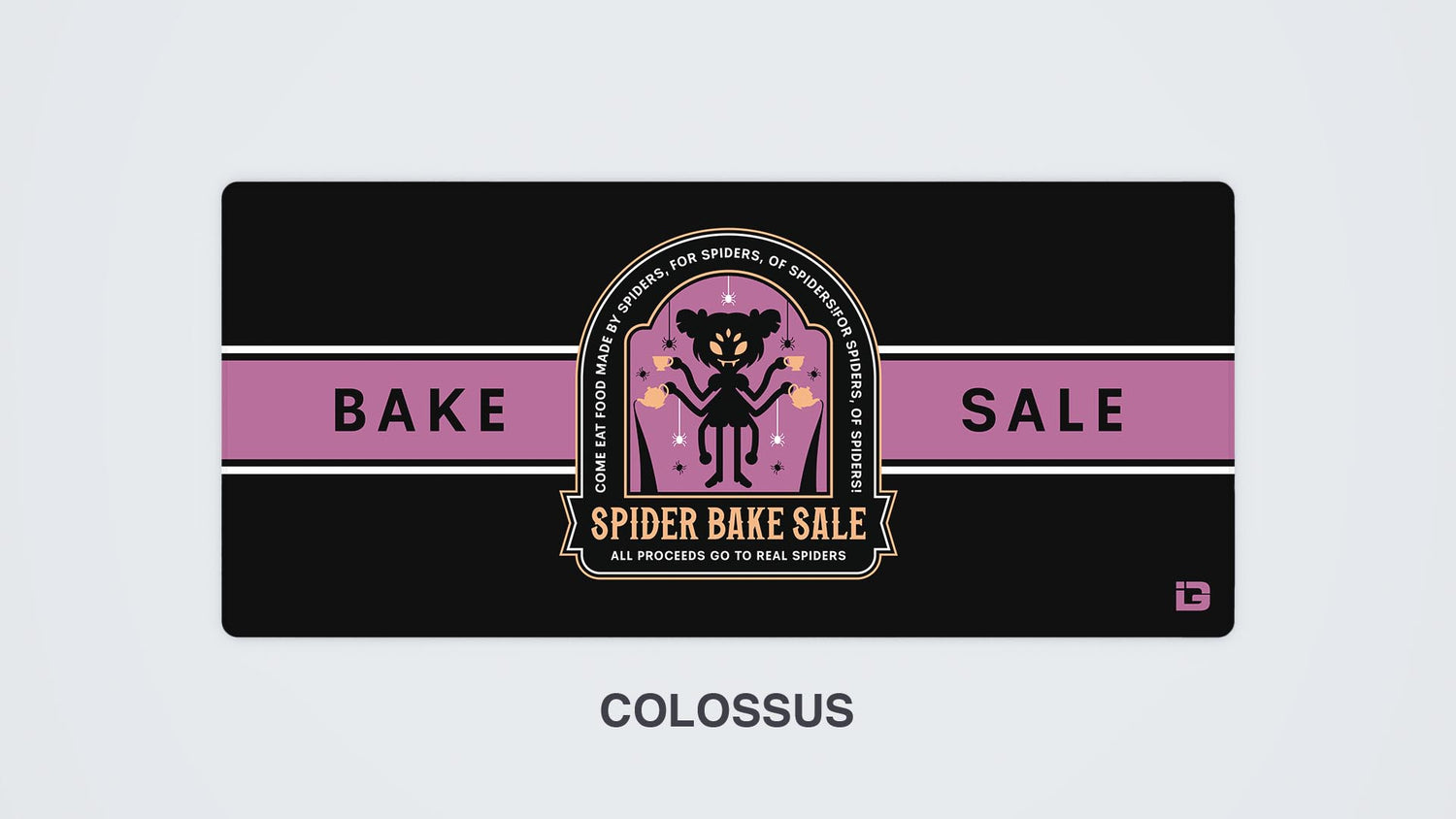 Emblème de la vente de gâteaux de l'araignée