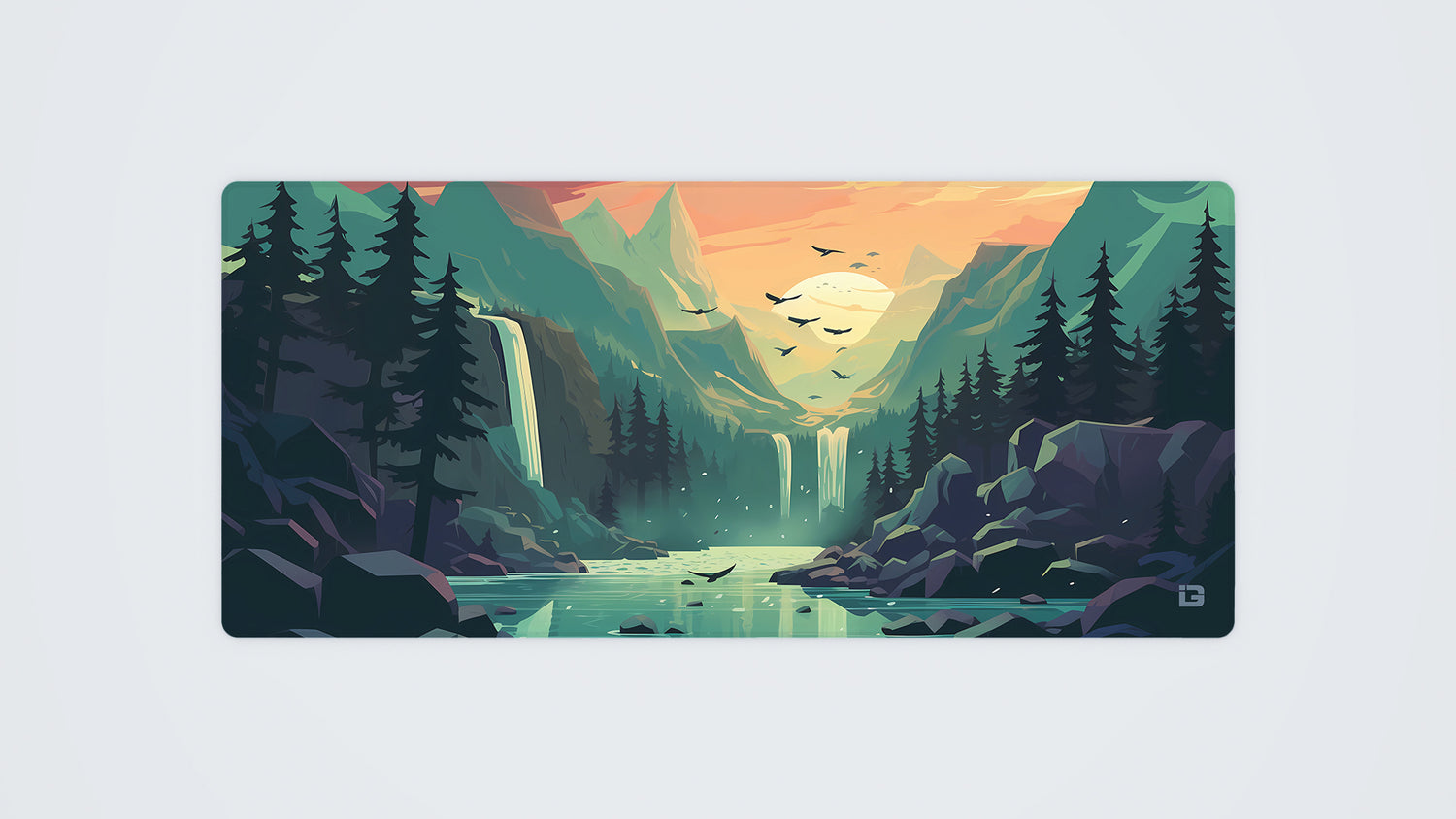Grünes Sonnenuntergangs-Bundle