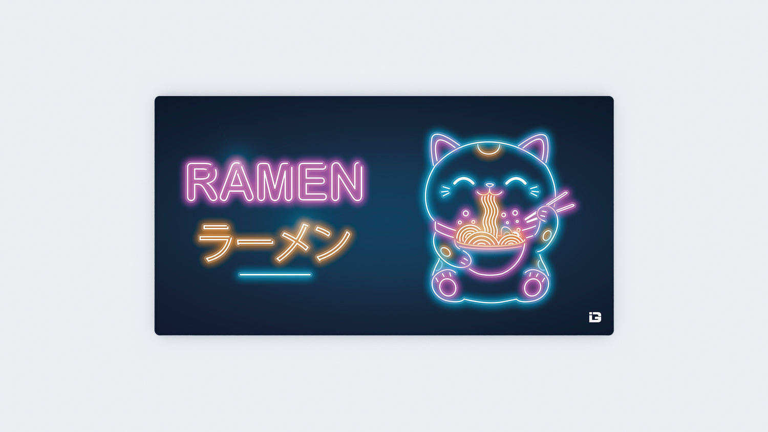 Neon Retro Neko Ramen
