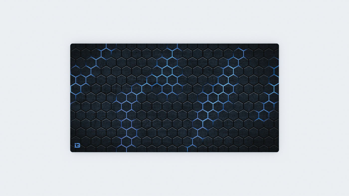 Hexagon Grid Blue