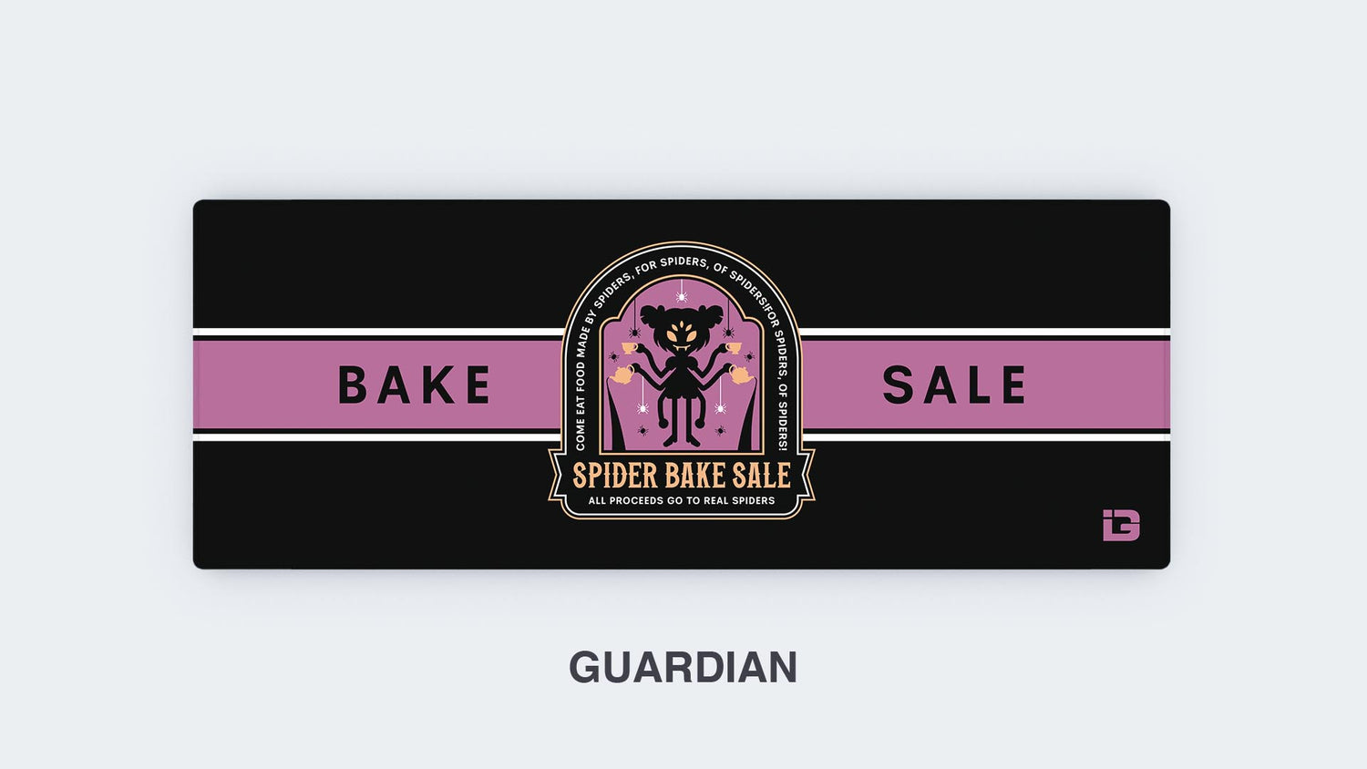 Emblème de la vente de gâteaux de l'araignée