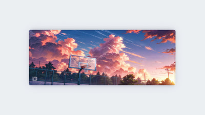 Coucher de soleil de basketball