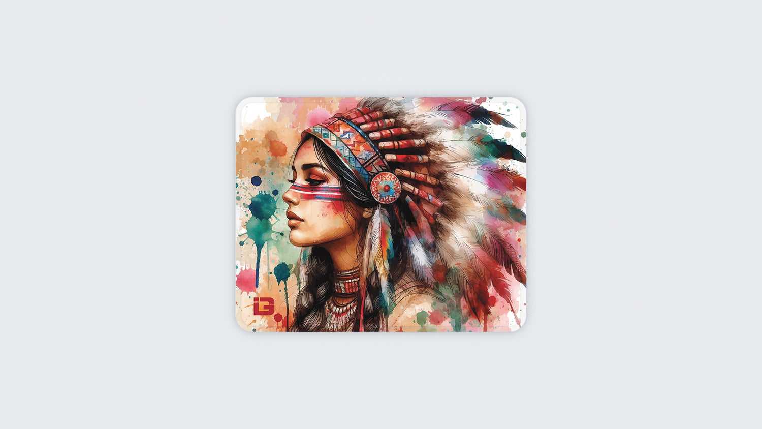 Native American Woman Watercolour
